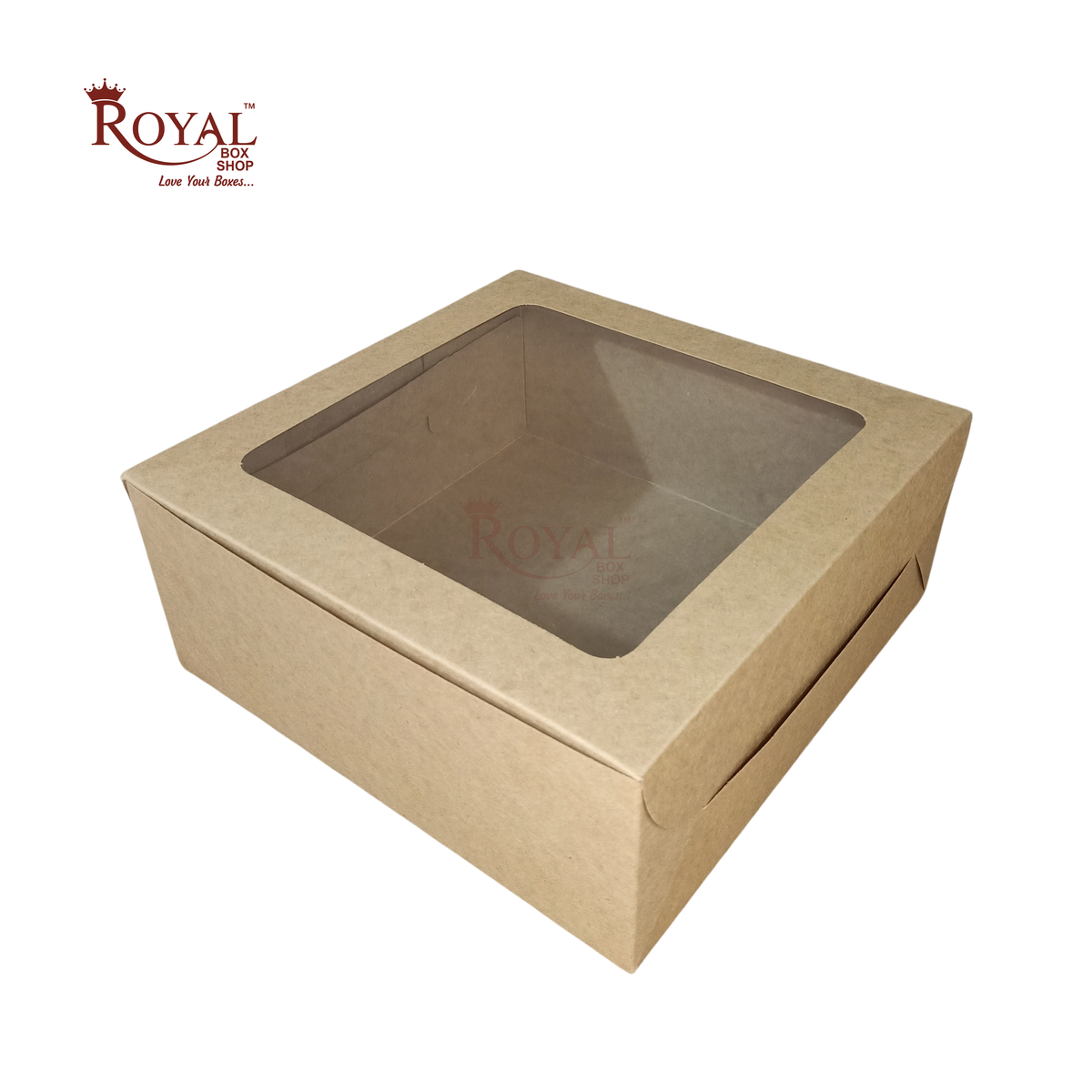 Kraft Cake Box With Window - Size 12x12x5