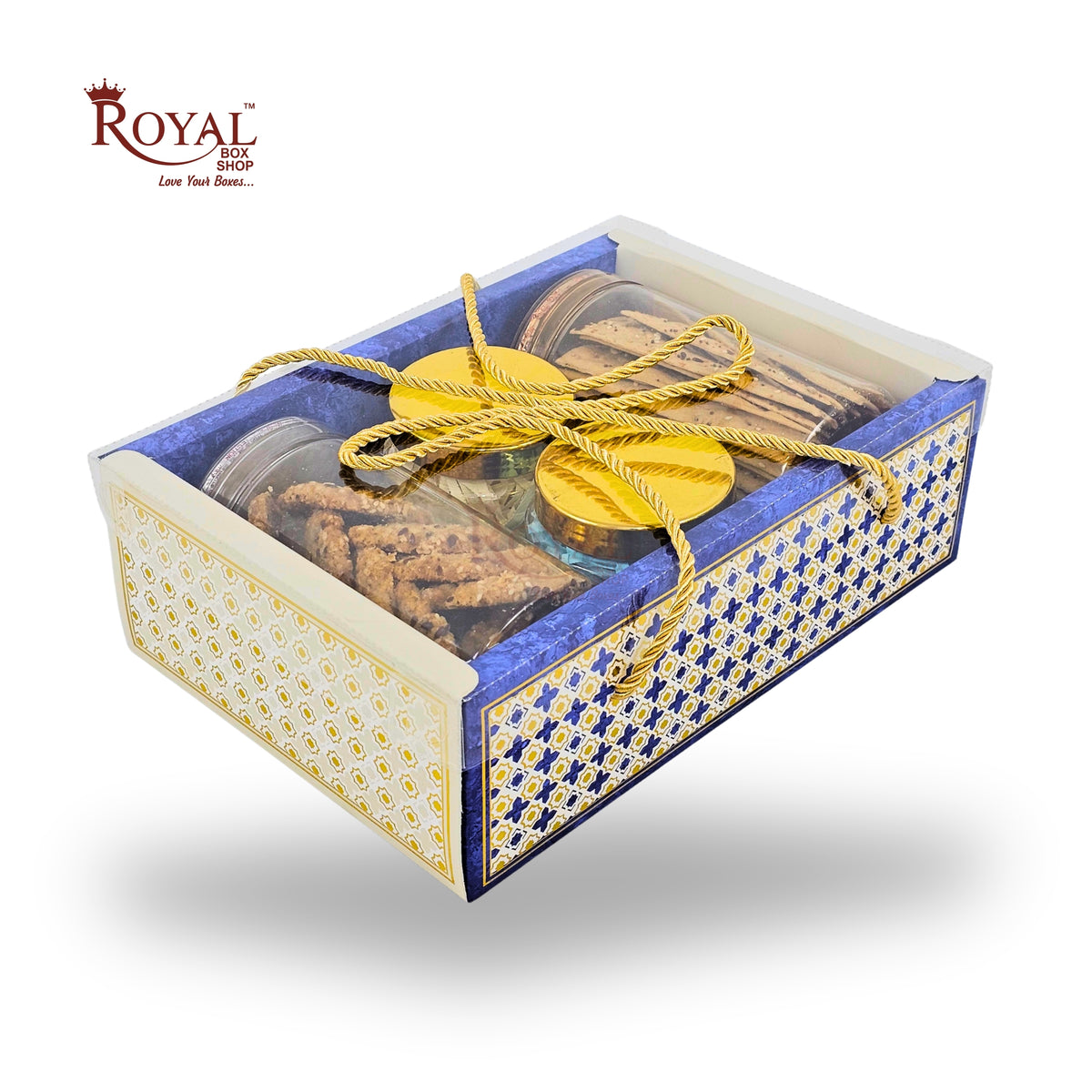 Premium Gift Hamper Bags with Transparent Lid | 10x6.75x3.5 inches | RBF-22 D1 | Christmas Gifting, Party Gifts, Return favor Gifting