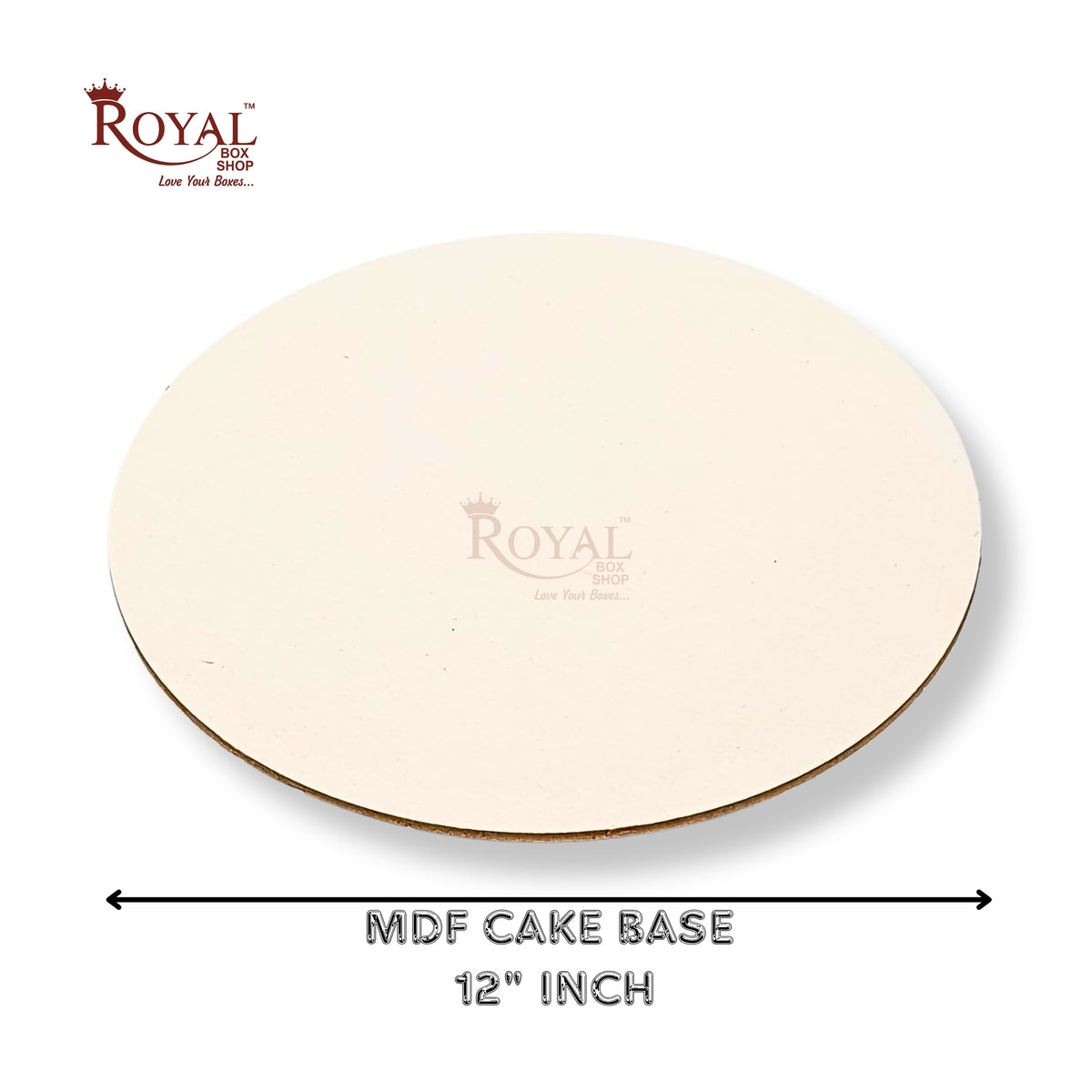 12" Cake Base I White I MDF