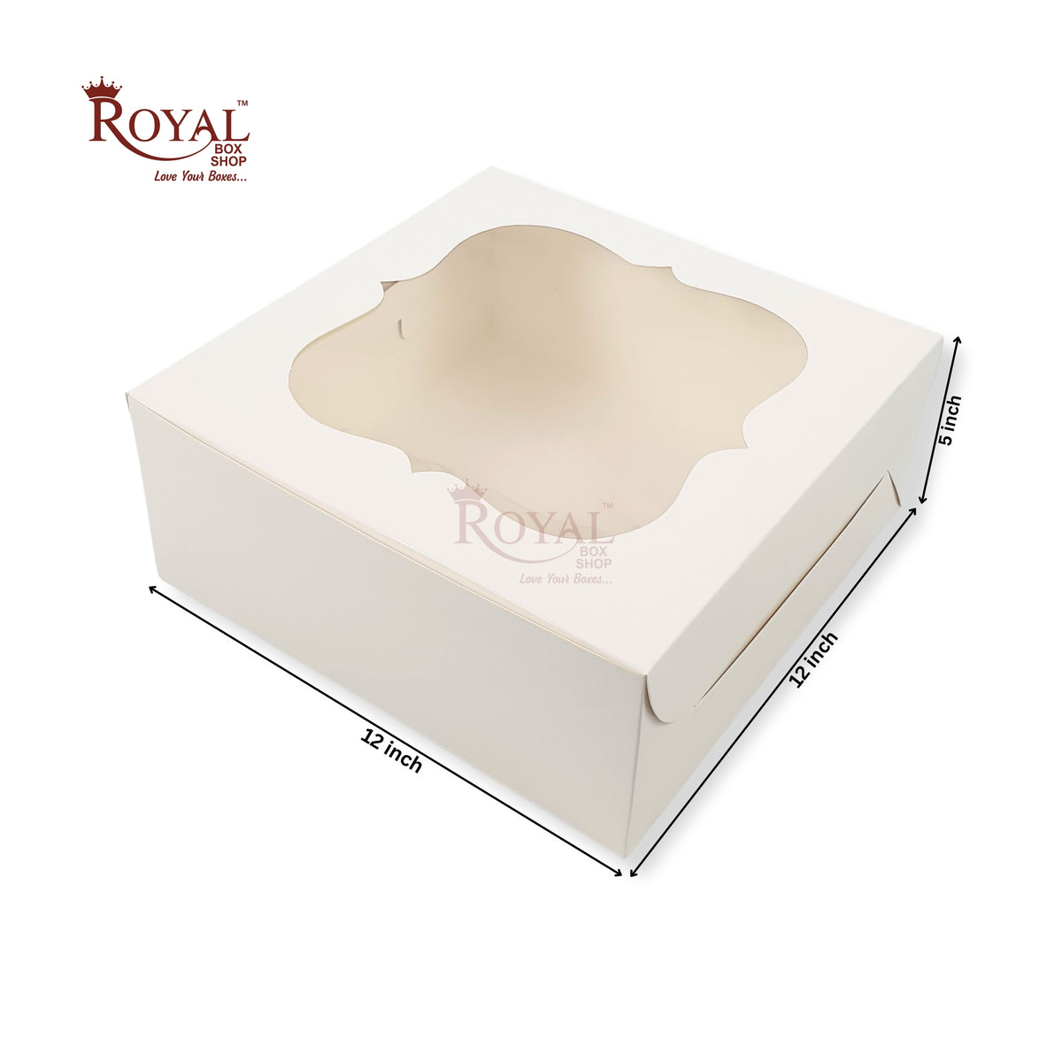 Cake Box With Window - Size 12"x12"x5"
