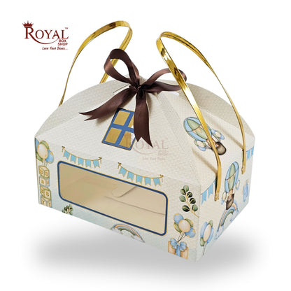 Baby Blue Hut Gift Boxes | RBF-54 D2 | 9.5x6.5x4 Inch