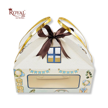 Baby Blue Hut Gift Boxes | RBF-54 D2 | 9.5x6.5x4 Inch